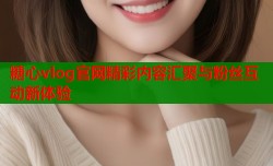 糖心vlog官网精彩内容汇聚与粉丝互动新体验
